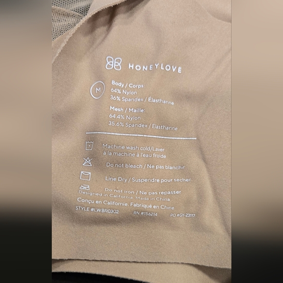 Honeylove Crossover V Neck Bra X Sand Nude Medium - Picture 6 of 12